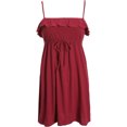 thumbnail image 1 of Aeropostale Vestido de verano con cuello de volantes para mujer, rosa, extra pequeño, 1 of 1