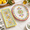 Floral, variant on Christmas Red Rectangle Serving Tray Set of 2, Rustic Crackled Food Platter with Handles