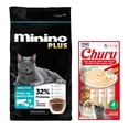 thumbnail image 1 of Minino Plus 10 Kg + Churu Atún con Cangrejo Sobre con 4 Tubos, 1 of 5