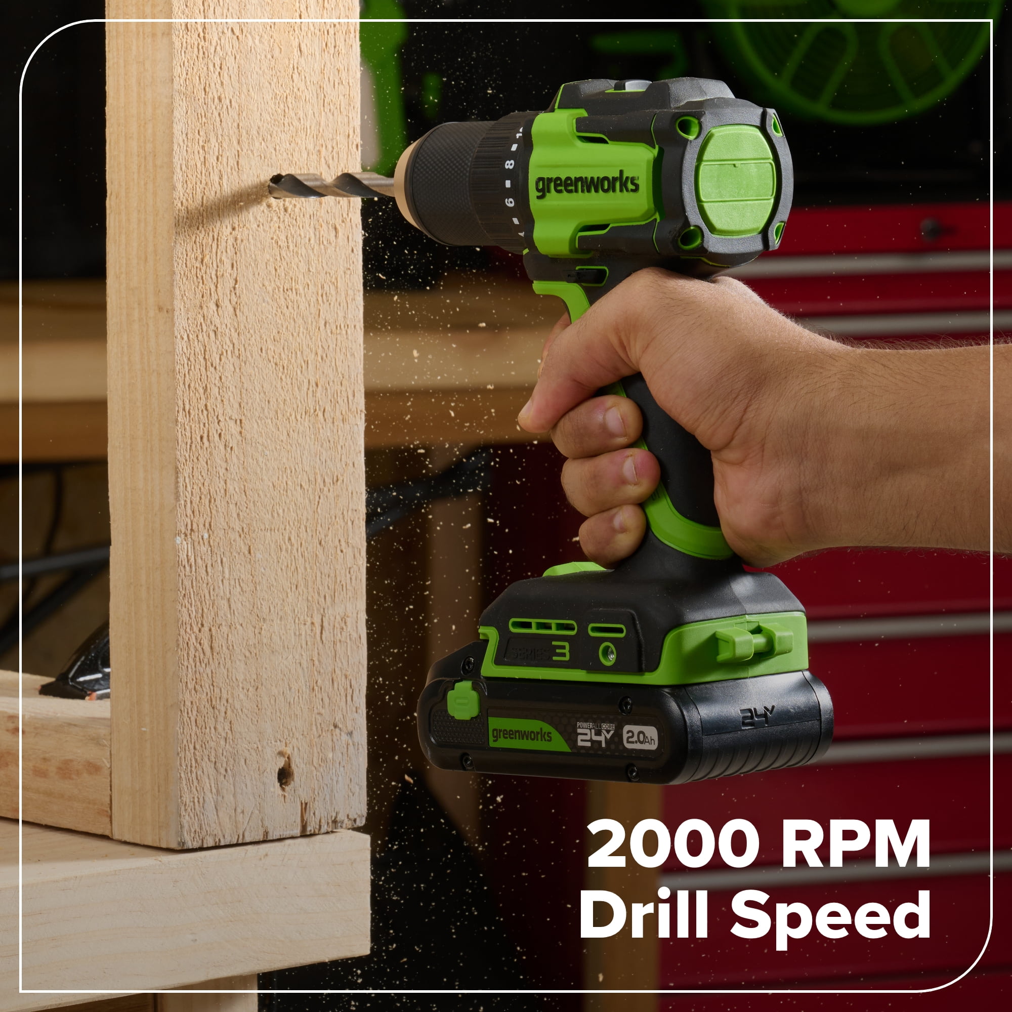 Greenworks 24V Cordless Brushless 400 in-lbs Drill/Driver+1950 in-lbs Impact Driver Combo,High Torque, Lightweight,w/(2) 2.0Ah USB-C Batteries,12000mAh Power Bank and 65W 3-Port USB-C Fast Charger