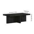 thumbnail image 4 of Evelyn and Zoe Elna Contemporary Wide Rectangular Wood Coffee Table, Black Grain, 4 of 7
