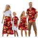 thumbnail image 1 of Trajes hawaianos a juego Cromoncent para papá e hijo, rojo, 1 of 7