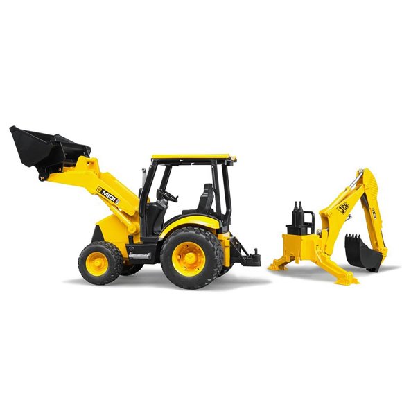 Bruder Toys JCB MIDI Excavator Backhoe Loader Construction Toy Truck, Yellow