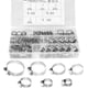 thumbnail image 1 of 60 Piezas Abrazaderas de Manguera de Acero Inoxidable Abrazaderas de Manguera de Acero Ajustables de 6-38 mm Clips Ajustables Surtido de 7 Tamaños para Tanque de Manguera de Agua Familiar Automóv, 1 of 5