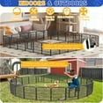 thumbnail image 3 of Dog Playpen Outdoor, 24" Height*24Panels Dog Fence with Anti-Rust Paint Finish for Large/Medium/Small Dogs, Portable Pet Playpen for Puppy Yard, Camping Play, 3 of 8