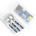 thumbnail image 4 of Saiise Pikmin Print 3 Piece Cutlery Set – Metal, Reusable Children's Knife, Fork & Spoon, Kids-Size, Made from Food-Safe Stainless Steel & ABS Plastic, 4 of 8