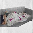 thumbnail image 6 of Yoga Soft Flannel Fleece Throw Blanket, Yoga and Pilates Poses Healthcare Fitness Concept Exercise Gymnastics, Cozy Plush for Indoor and Outdoor Use, 60" x 80", Coral Pink Coconut, by Ambesonne, 6 of 6