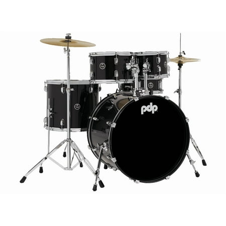 PDP Center Stage 5-Piece Full Drum Kit - 10/12/14/20/14, Iridescent Black Spark