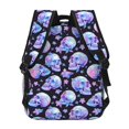 thumbnail image 4 of Fotbe blue Skull flower Pattern Casual Backpack for School, Travel, and Outdoor Activities - Durable, Lightweight, and Comfortable, 4 of 5