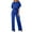 38# Royal Blue, variant on Huankd Womens Summer Casual Short Sleeve Pants Suit Beach Vacation Romper Belted Dressy Wedding Guest Jumpsuit Jumper Army Green L