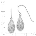 thumbnail image 4 of Primal Gold 14 Karat White Gold Puff Teardrop Earrings, 4 of 4