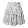 thumbnail image 4 of Fgnfyis Women's Summer Cute High Waist Ruffle Skirt Print Swing Beach Mini Skirt for Casual and Everyday Wear White S, 4 of 4