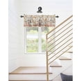 thumbnail image 6 of Curtain Valance for Windows Watercolor Pumpkin Fall Thanksgiving Kitchen Valances Rod Pocket Short Curtains,Farm Tree Deciduous Retro Linen Window Treatment Panel for Living Room Bedroom 60x18in, 6 of 8