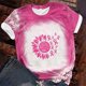 thumbnail image 1 of Fiudx Ofertas y Liquidaciones Moda Mujer Casual Cuello Redondo Impresión Blusa Manga Corta Camiseta Verano Tops, 1 of 5