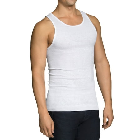 Men's Dual Defense White A-Shirts, 6 Pack