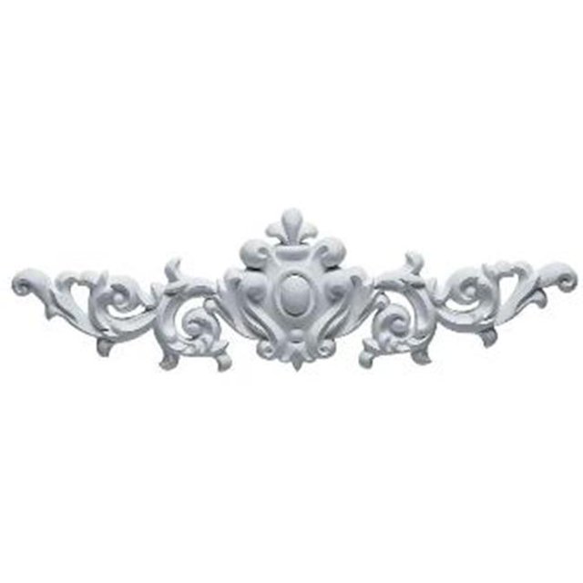 Ekena Millwork ONL16X04X01MA 16.37 In. W X 4.75 In. H X .75 In. P Architectural accent - Marcella Medium Leaf With Scrolls Onlay
