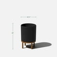 thumbnail image 4 of Veradek Demi Series Raised 12" Plastic-Stone Planter - (Black/Brown, 2 Pack), 4 of 9