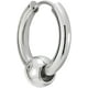 thumbnail image 4 of Pendientes de aro con bisagras Huggie de cuentas circulares de acero inoxidable para hombres y mujeres, 2 piezas MFZFUKR LRWJ181-4, 4 of 5