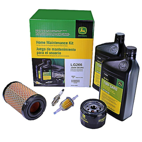 John Deere LG266 Home Maintenance Kit D100 D105 D110 RC12YC Spark Plug