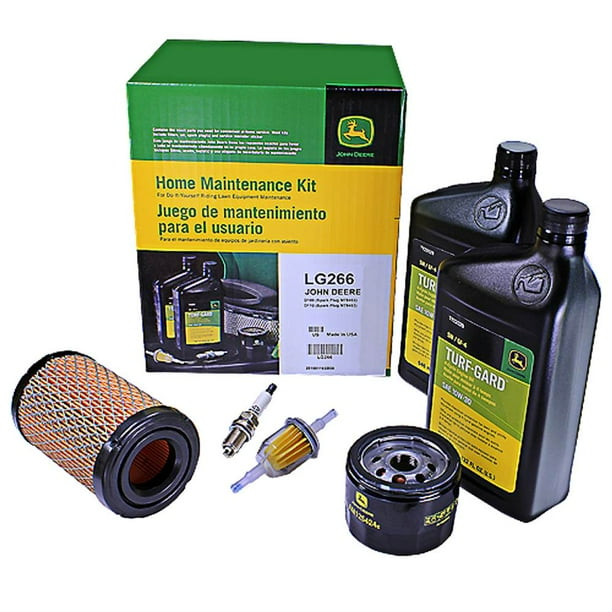 John Deere LG266 Home Maintenance Kit D100 D105 D110 RC12YC Spark Plug