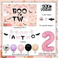 thumbnail image 6 of Halloween 2nd Birthday Decorations for Girl Pink Purple Boo I'm Two Backdrop Banner Happy Boo Day Decor Little Balloon Cake Topper Two Spooky Party Decor, 6 of 6