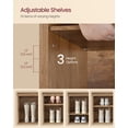 thumbnail image 3 of VASAGLE Shoe Bench, Storage Bench, 6 Compartments, Adjustable Shelves, for Living Room, Hallway, 29.5 x 100 x 50 cm, Honey Brown, 3 of 6