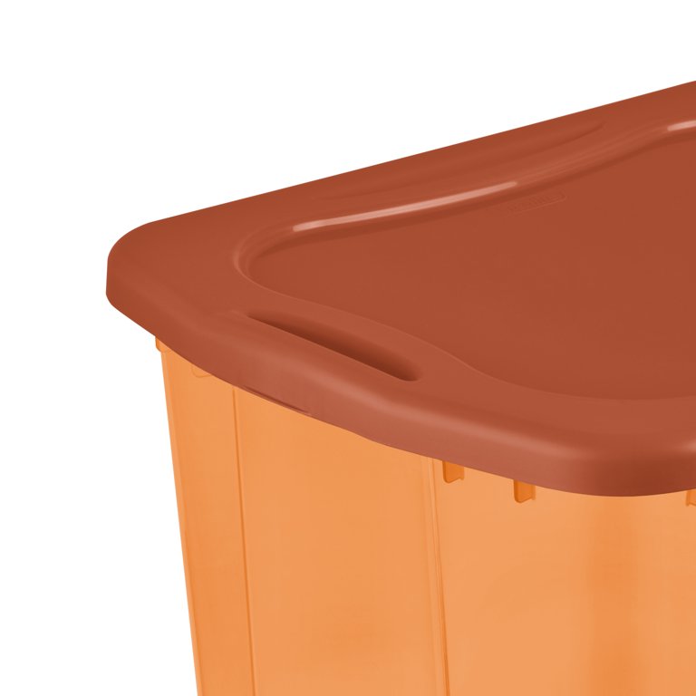 Sterilite 18 Gallon Halloween Storage, Orange 