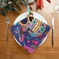 thumbnail image 2 of Satin Polyester Napkins - 20x20 InchSingle-Sided Printed Napkins, 1-Piece/4-Piece/6-Piece Set, DIY Personalized Table Setting，A Sugar Skull, 2 of 8