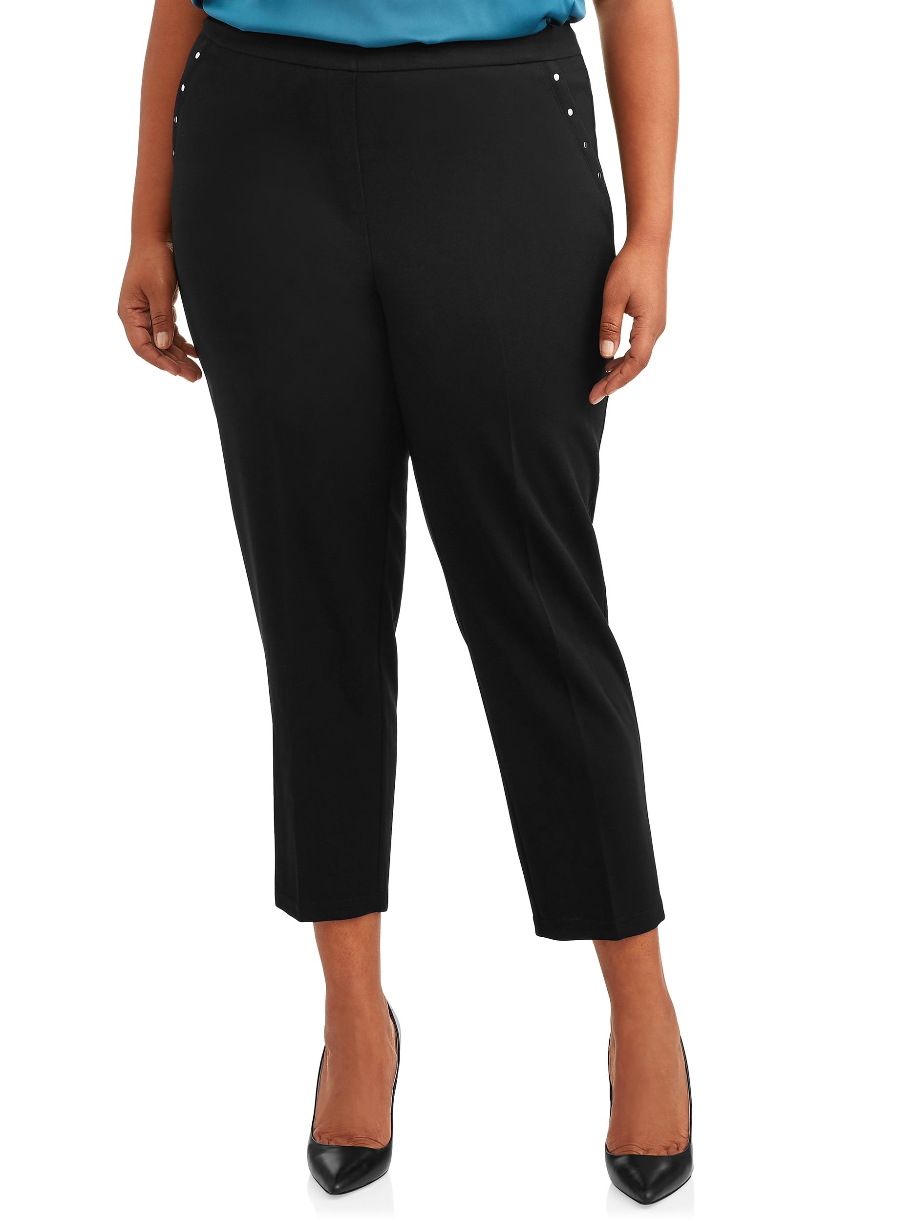 silver plus size pants
