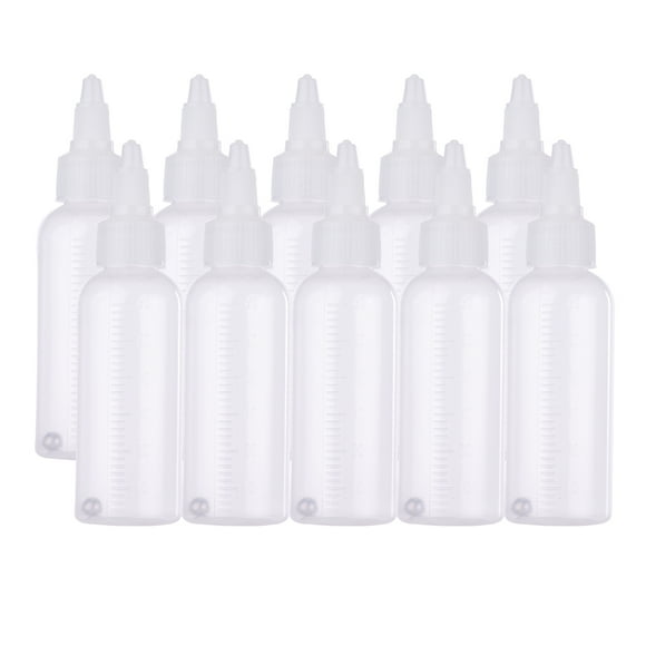 Yeacher 10pcs 65ml Airbrush Paint Storage Bottle Jars Squeeze Bottle with Scale Line for Airbrush Art & Craft Paint Liquids Lotion
