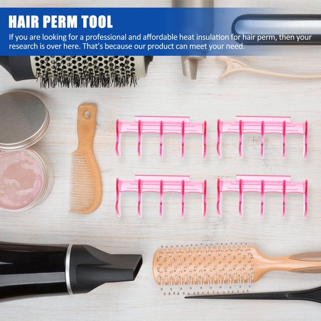 OULII 30Pcs Pink Perm Insulation Support Bar Hair Curling Tool for Salon Use