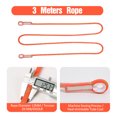 thumbnail image 4 of 3 Meters Adjustable Positioning Rope Durable Positioning Lanyard with Metal Snap Hook Full Protection Climbing Position Lanyard, 4 of 7