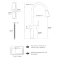 thumbnail image 5 of APPASO 3-in-1 Black Kitchen Faucet with RO Water Compatibility – 3 Way Sink Faucet with Pull Down Sprayer (3 Modes), High Arc Single Handle, Without Water Filtration Device, 5 of 10