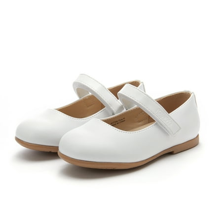 

Weestep Infant/Baby/Toddler/ Little Kid Girl Dress Ballet Flat Mary Jane Ballerina Shoe(6 Toddler Classic White)