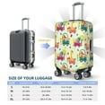 thumbnail image 4 of Honeii Cute Animals driving a car Elastic Luggage Cover, featuring double-sided printing, is the ideal companion for travel, business trips, and daily use(not included suitcase )-Small, 4 of 7