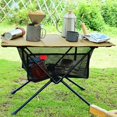 thumbnail image 2 of Organizador de cesta de malla con trípode para escritorio, para mesa de camping, bolsa de red plegable para exteriores, bolsa de almacenamiento para picnic debajo de la mesa, 2 of 5