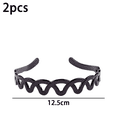 thumbnail image 2 of Set of 2 Black Plastic Sharks Tooth Hair Comb Headband, 2 of 5