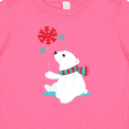 thumbnail image 4 of Inktastic Polar Bear With A Scarf, White Bear, Snowflakes Boys or Girls Baby T-Shirt, 4 of 5