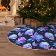 thumbnail image 4 of Salouo flower starry sky Skull Christmas Tree Skirt 48" Farmhouse Christmas Decorations Snowman Xmas Tree Skirt Tree Mat for Holiday Party Decor, 4 of 8