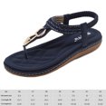 thumbnail image 2 of Sandalias planas bohemias para mujer Sandalias de tiras elásticas antideslizantes para primavera verano, 2 of 8