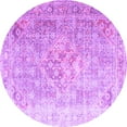 thumbnail image 1 of Ahgly Company Indoor Round Persian Purple Traditional Area Rugs, 8' Round, 1 of 4