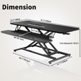 thumbnail image 3 of Standing Desk Wide Height Adjustable Quick Sit Stand Computer Desk Converter for Home Office Workstation ( Frame + Desktop), 3 of 7
