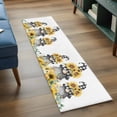 thumbnail image 4 of Sunflower Gnomes Kitchen Runner Rug 2x6 Washable Runners for Hallway Non Slip Spring Eucalyptus Floral Watercolor Large Area Rug Indoor Floor Carpet for Bathroom Laundry Entryway Bedroom Living Room, 4 of 8