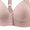 thumbnail image 4 of CFLVAEK Womens Front Closure Bras Wireless Full Coverage Everyday Bra Comfortable Wide Adjustable Straps Push Up Bralettes Gray 38, 4 of 5
