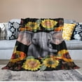 thumbnail image 2 of HENGT Cute Elephant Sunflower Blanket Elephant Gifts for Women Girls Super Warm Soft Cozy Elephant Animal Plush Throw Blanket Fuzzy Bedding Stuff Blanket for Kids Adults Bed Decor, 2 of 6