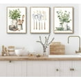 thumbnail image 2 of 3 Pcs Sage Green Farmhouse Kitchen Canvas Wall Art Minimalist Dining Room Eucalyptus leaves plant Painting Pictures Wall Decor Poster Print Artwork For Dining Room kitchen Home Decoration, 2 of 6