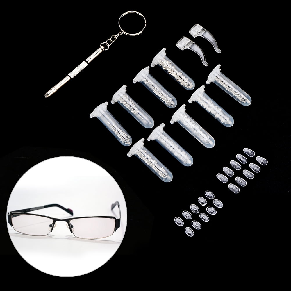 OTVIAP Eyeglasses Glasses Repairing Kit Set Nose Pad Screw Nut Repair