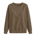 thumbnail image 4 of Jovrlynd Sweatshirt for Women Crewneck Long Sleeve Relaxed Fit Half Button Winter Sweatshirts Soft Comfy Pullover Tops 2026, S-2XL, 4 of 7
