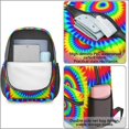 thumbnail image 3 of Red and Green Tie Dye Pattern 17" Waterproof Oxford School Backpacks for Teens, S-Shape Padded Straps, for School, Travel, Hiking, Camping, 3 of 3