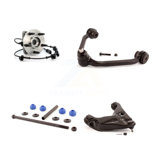 Transit Auto Front Left Hub Bearing Assembly Suspension Lower Upper Control Arm with Ball Joint and Sway Bar Stabilizer Link Kit for Car Ford Ranger Mazda B4000 B3000 K7T-105500
